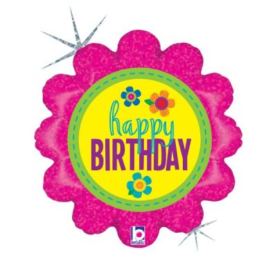 Балон „Happy Birthday-цвете“ 18′ -1бр. в оп.