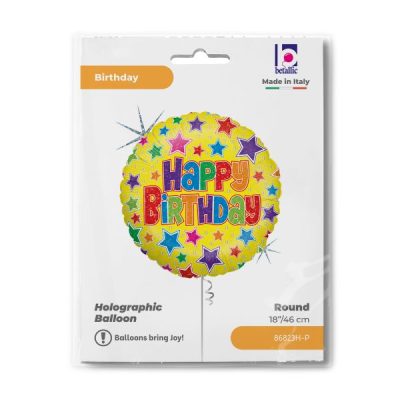 Балон „Happy Birthday звездички“ 18′ -1бр.