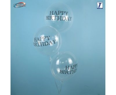 Балон „T-bubble balloon Happy Birthday 330mm. -1бр.