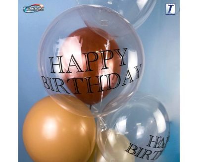 Балон „T-bubble balloon Happy Birthday 330mm. -1бр.
