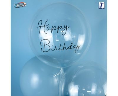 Балон „T-bubble balloon Happy Birthday 330mm. -1бр.