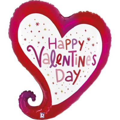 Балон „Сърце-Happy Valentine’s day“ 37′ -1бр. в оп.