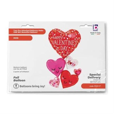 Балон „Сърца Happy Valentine’s Day“ 58′-1бр. в оп.