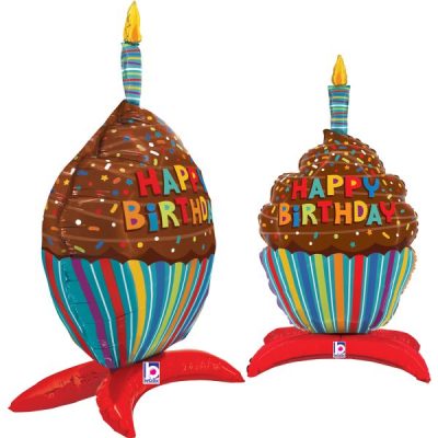 Балон „Мъфин Happy Birthday с основа“ 31′ -1бр. в оп.