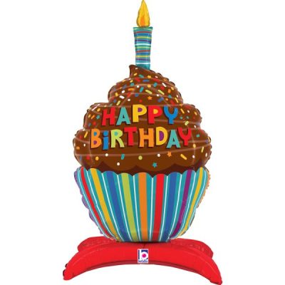 Балон „Мъфин Happy Birthday с основа“ 31′ -1бр. в оп.