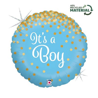 Балон „It’s a boy златни конфети“ 18′-1бр.
