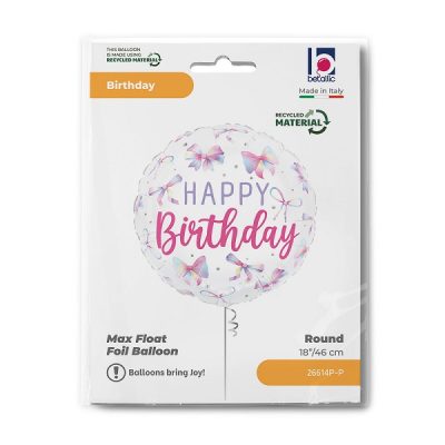 Балон „Happy Birthday-многоцветни панделки“ 18′-1бр.