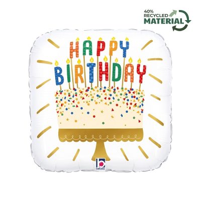 Балон „Happy Birthday торта със свещички 18′-1бр.